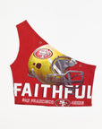 Upcycled 49ers One Shoulder Tank