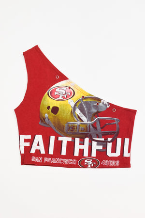 Upcycled 49ers One Shoulder Tank