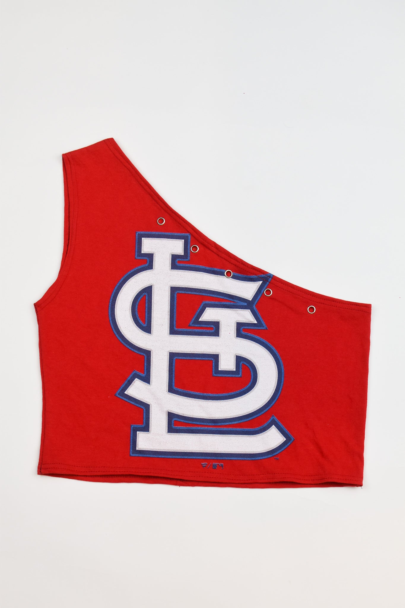 Upcycled Cardinals One Shoulder Tank Top