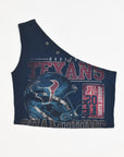 Upcycled Texans One Shoulder Tank Top