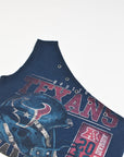 Upcycled Texans One Shoulder Tank Top