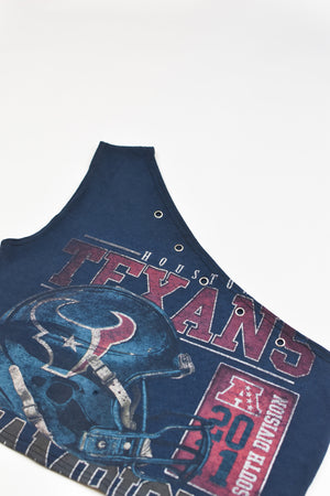 Upcycled Texans One Shoulder Tank Top