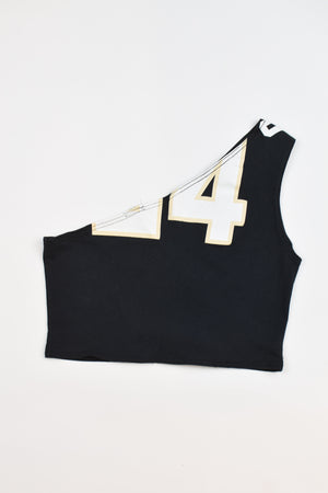 Upcycled Bucks One Shoulder Tank Top