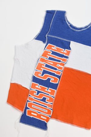 Upcycled Boise State Scrappy Tank Top