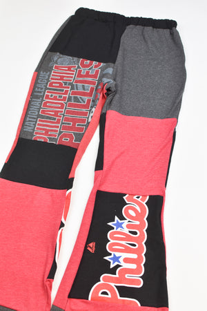 Upcycled Phillies Patch Flare Pants