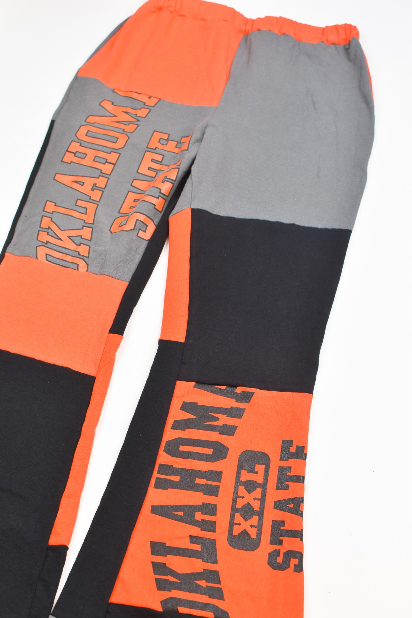 Upcycled Oklahoma State Patch Flare Pants