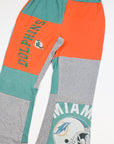 Upcycled Dolphins Patch Flare Pants