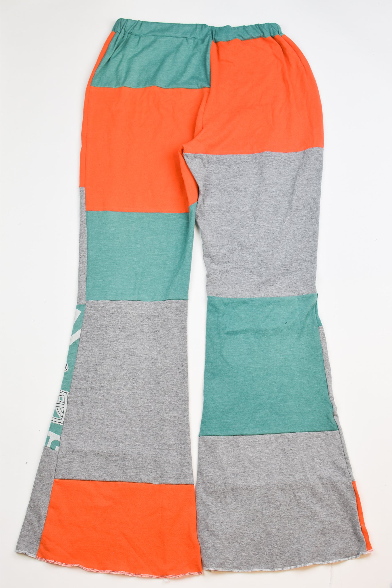 Upcycled Dolphins Patch Flare Pants