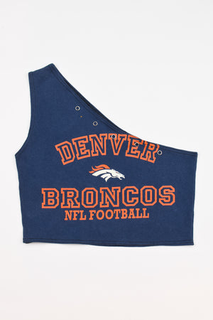 Upcycled Broncos One Shoulder Tank Top
