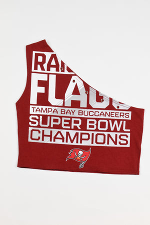 Upcycled Buccaneers One Shoulder Tank