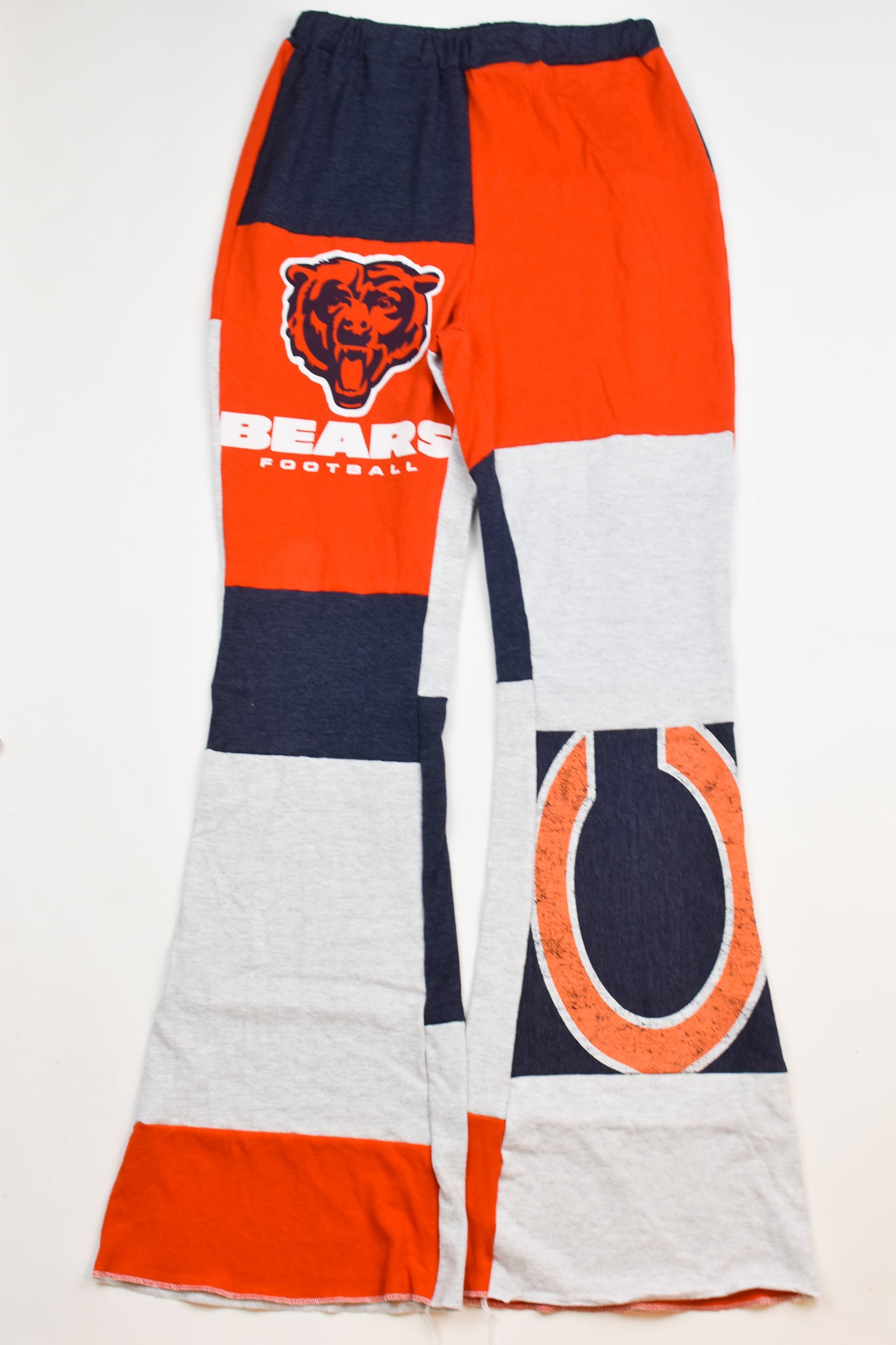 Upcycled Bears Patch Flare Pants