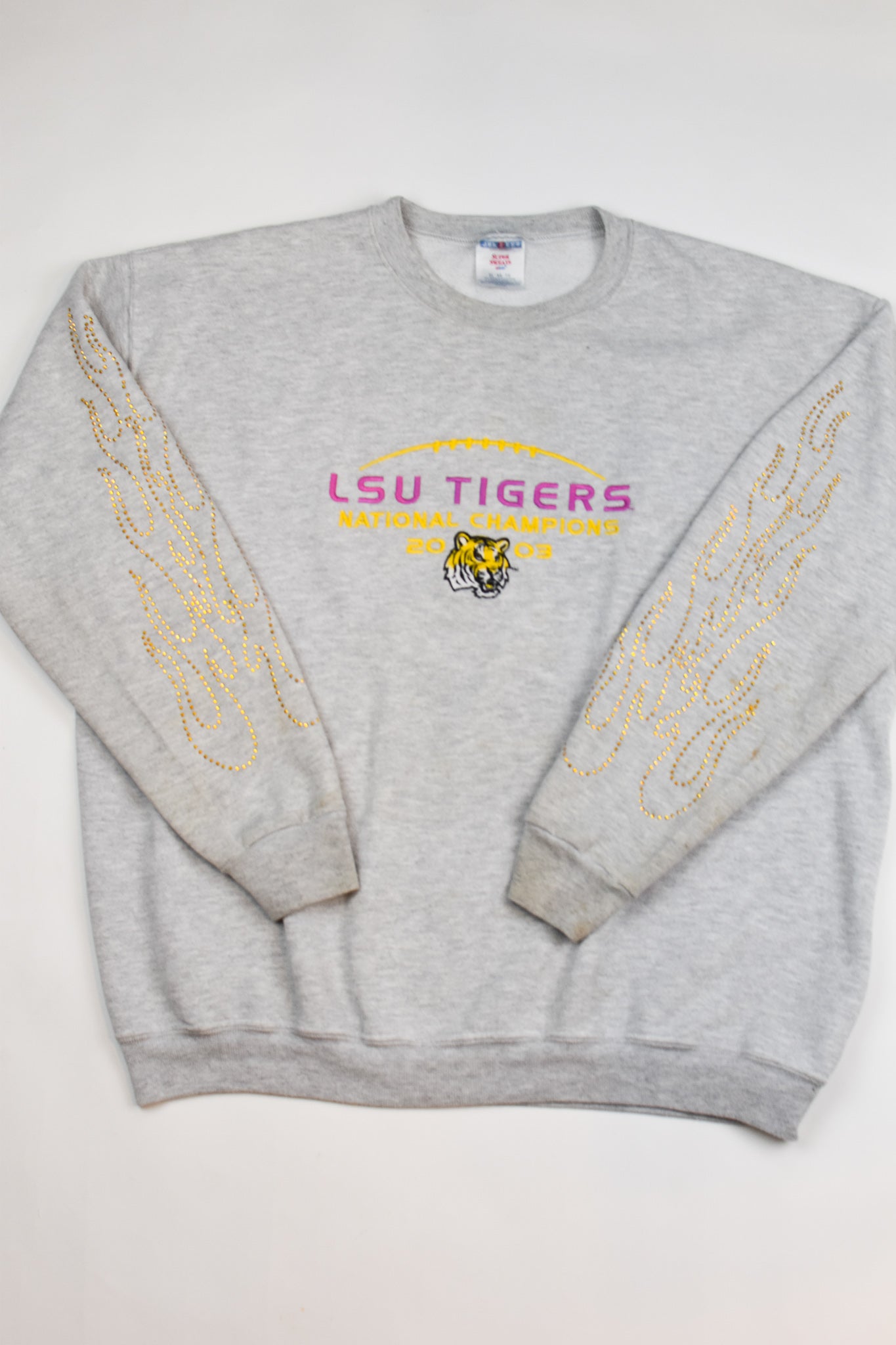 Upcycled Vintage LSU Flame Sweatshirt