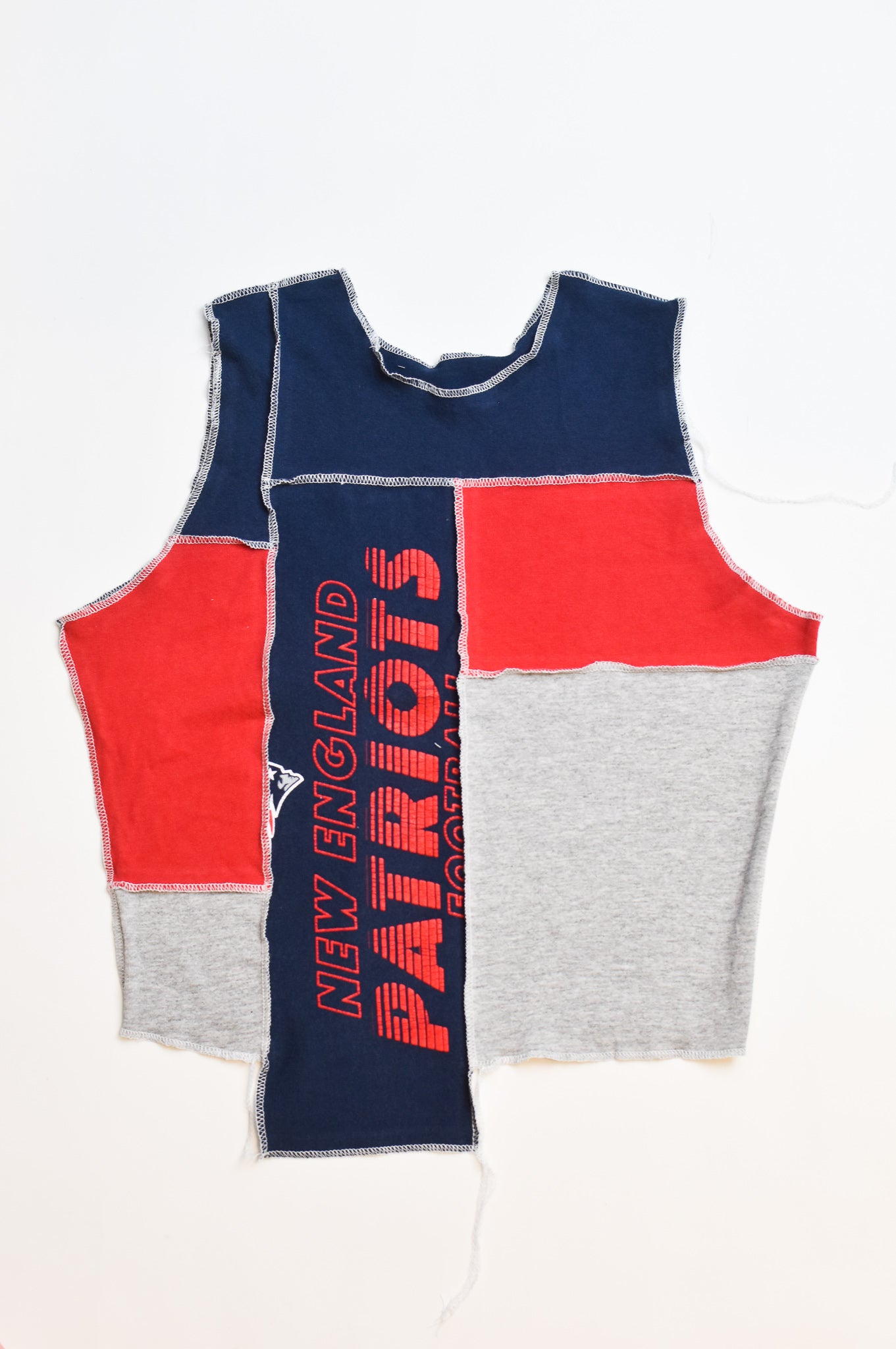 Upcycled Patriots Scrappy Tank Top - Tonguetied Apparel