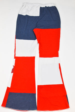 Upcycled Texans Patch Flare Pants