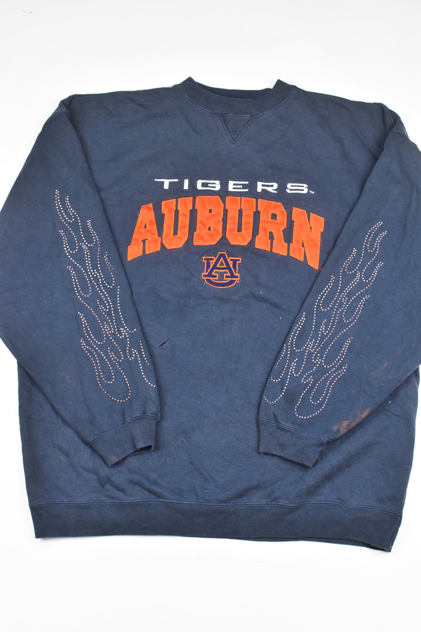 Upcycled Vintage Auburn Flame Sweatshirt