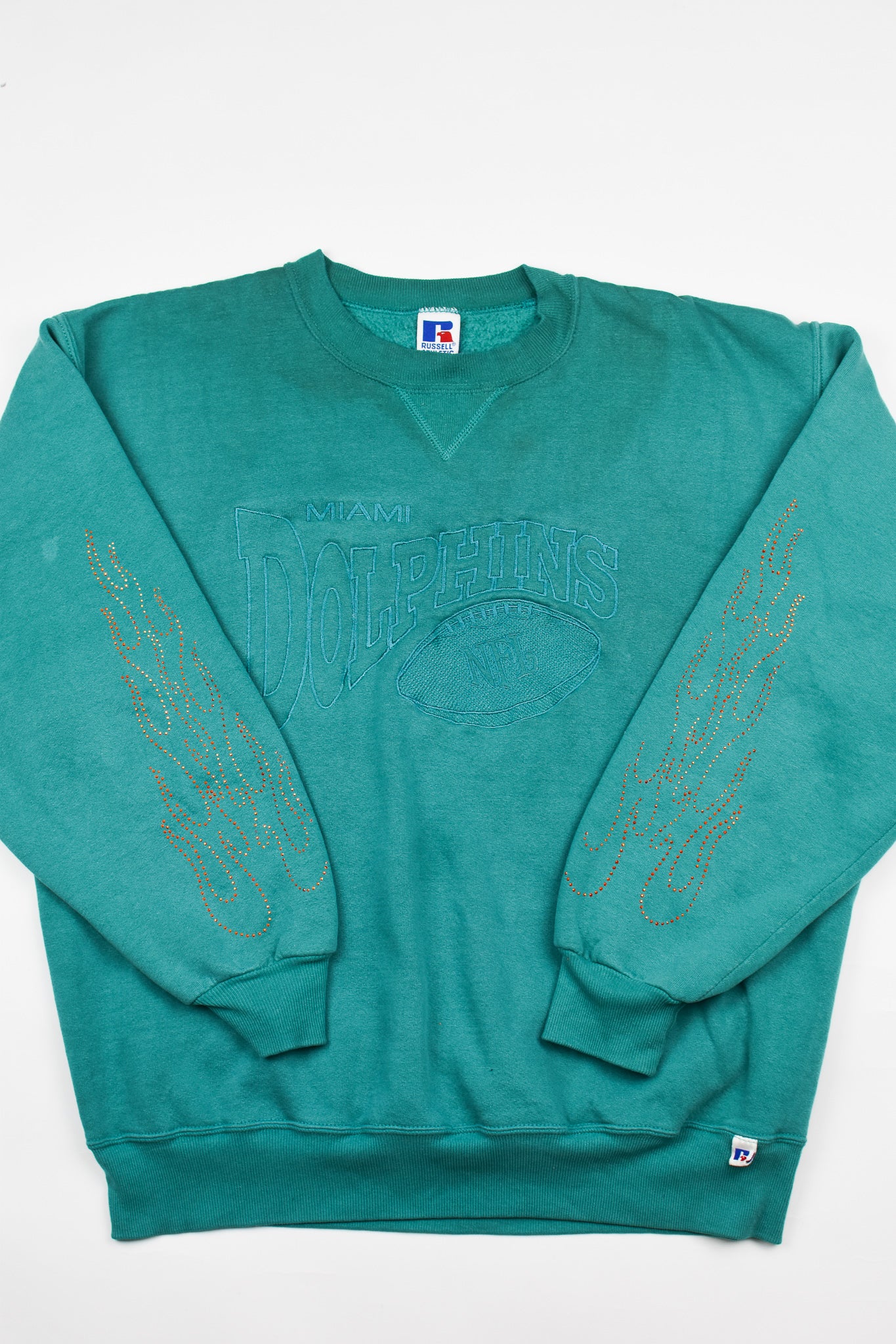 Upcycled Vintage Dolphins Flame Sweatshirt