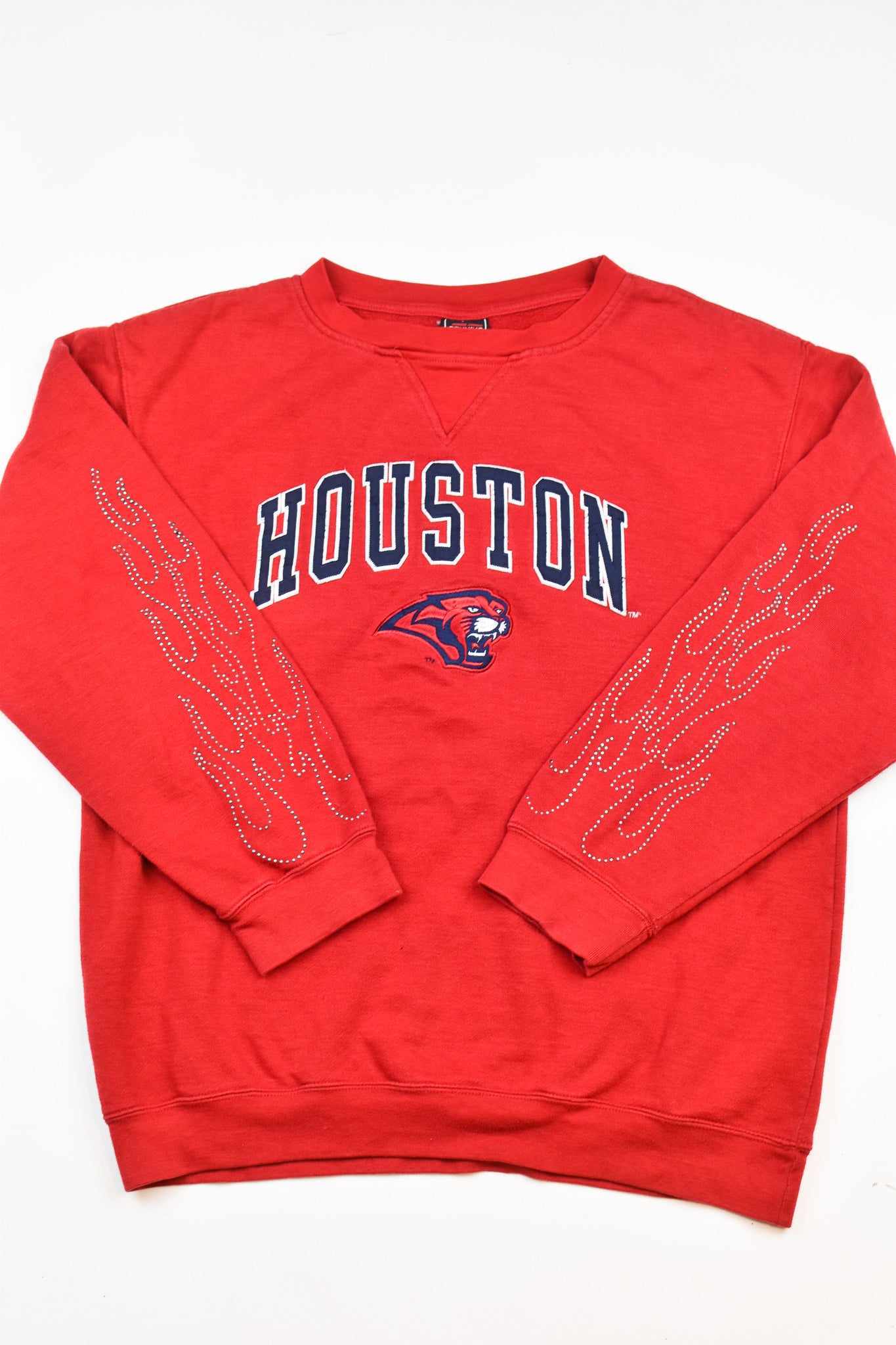Upcycled Vintage Houston Flame Sweatshirt