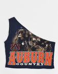 Upcycled Auburn One Shoulder Tank Top