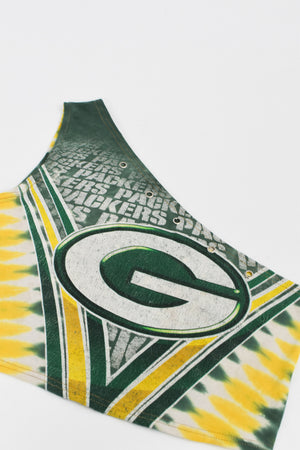 Upcycled Packers One Shoulder Tank Top