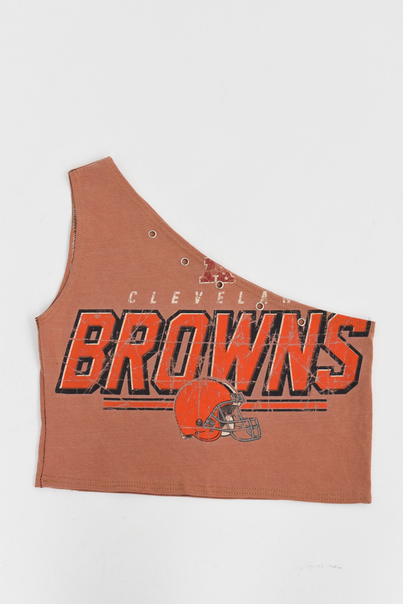 Upcycled Browns One Shoulder Tank Top