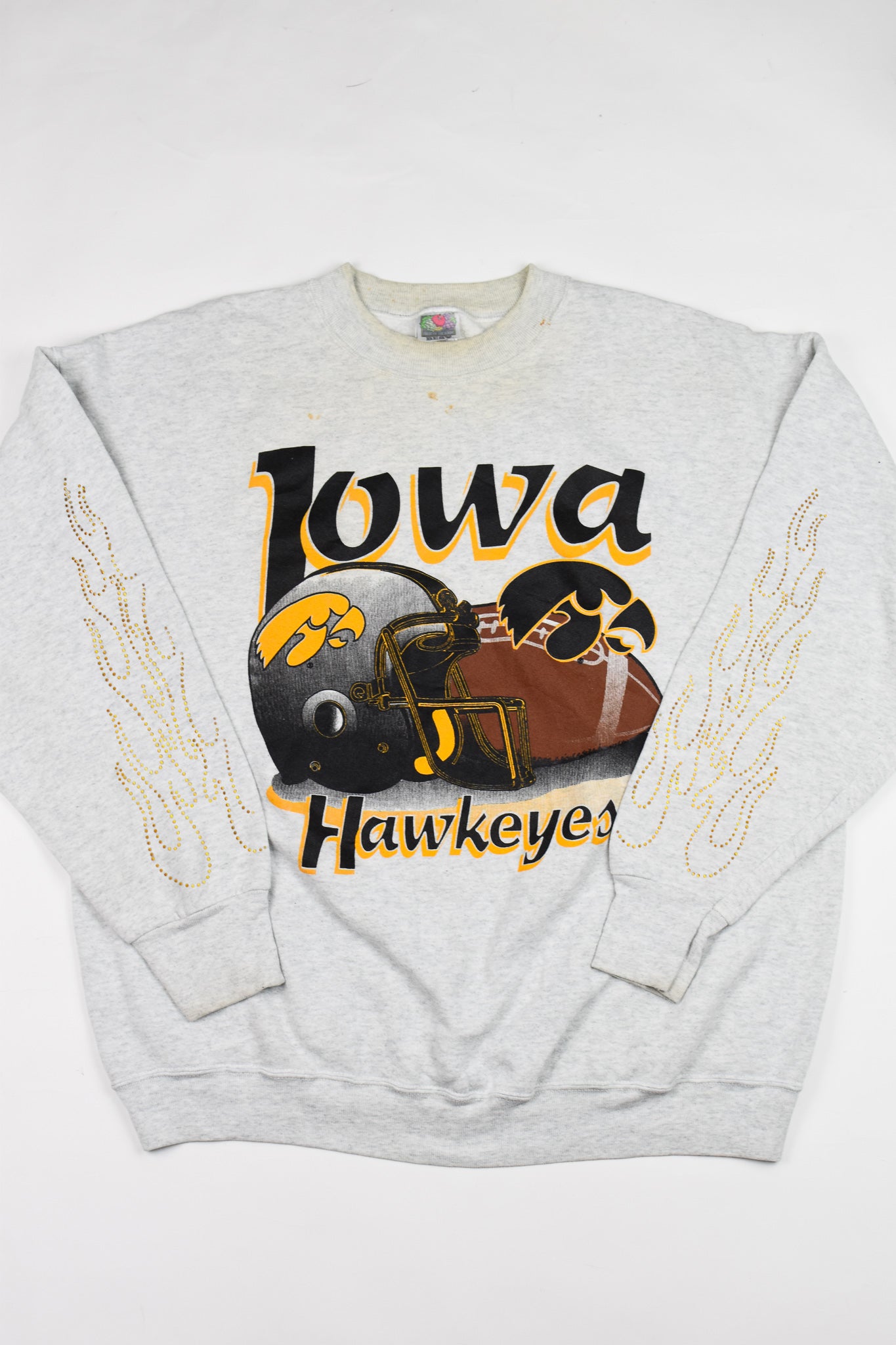 Upcycled Vintage Iowa Flame Sweatshirt
