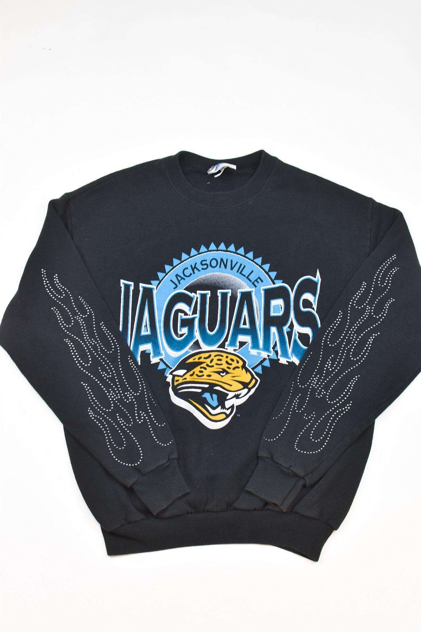 Upcycled Vintage Jaguars Flame Sweatshirt