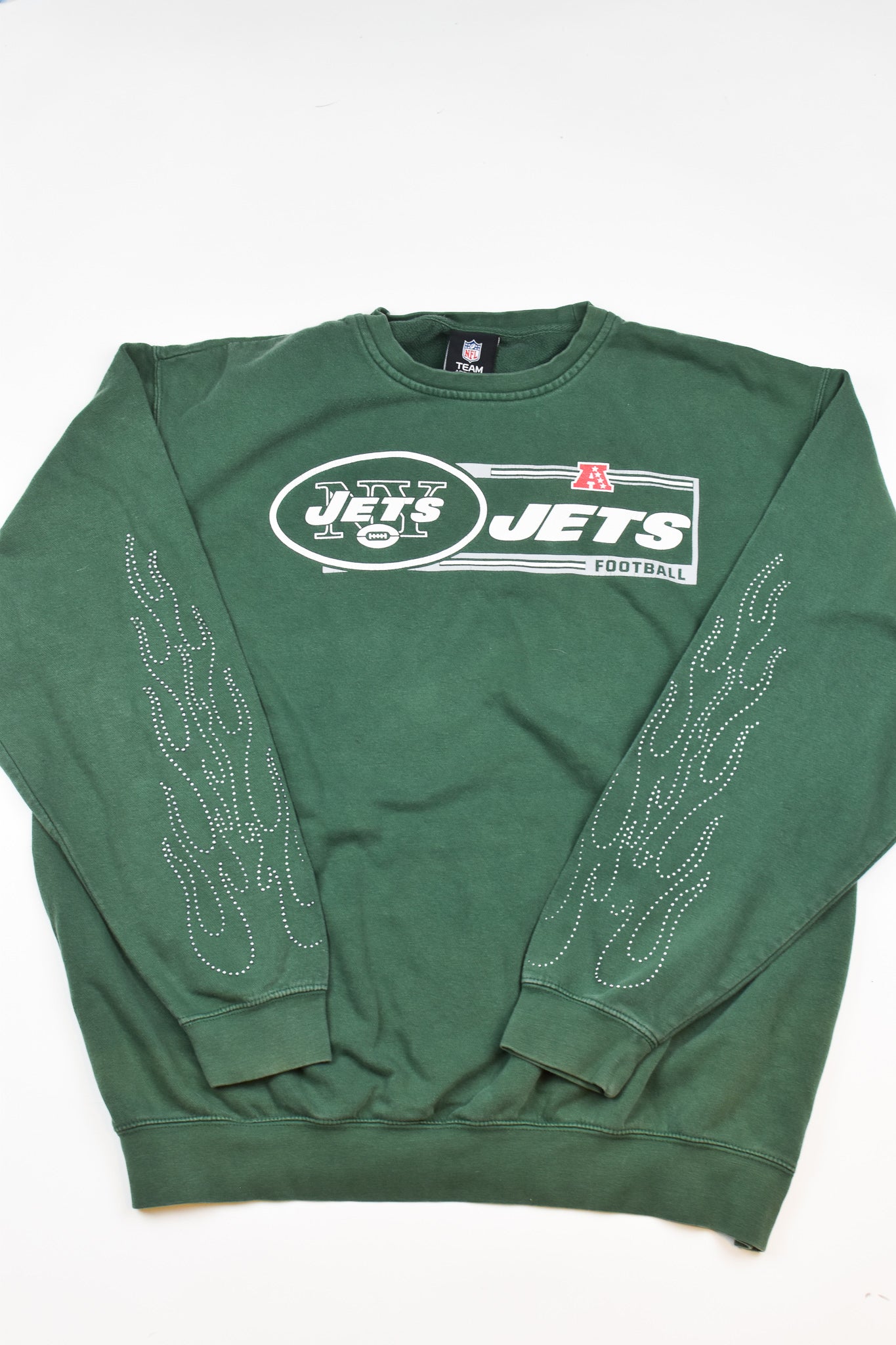 Upcycled Vintage Jets Flame Sweatshirt
