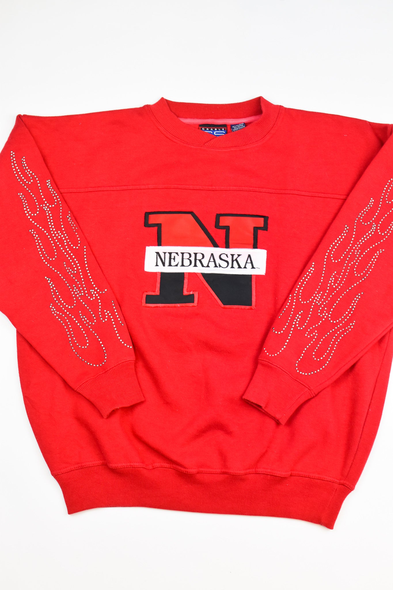 Upcycled Vintage Nebraska Flame Sweatshirt